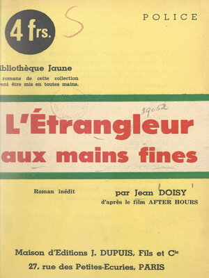 cover image of L'étrangleur aux mains fines